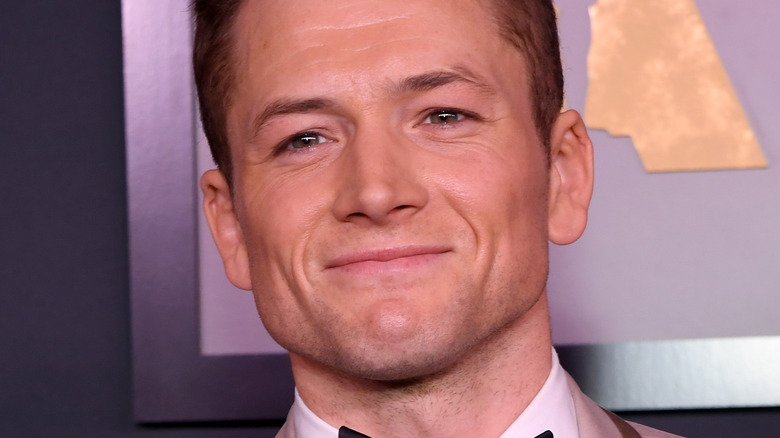 Taron Egerton in closeup 