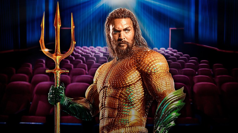 Aquaman in empty movie theater