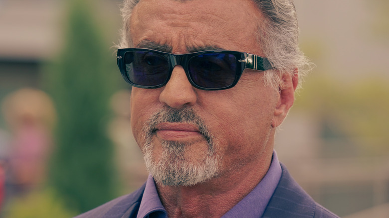 Sylvester Stallone wearing sunglasses