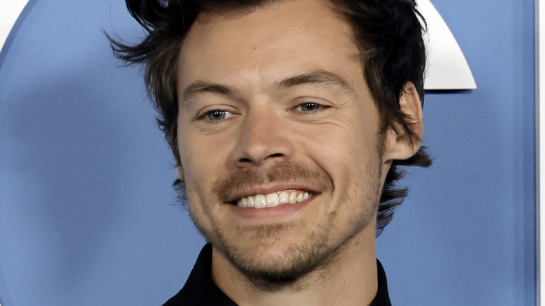 Harry Styles smiles