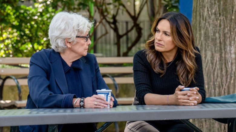 Olivia Benson and Lorraine Maxwell outside