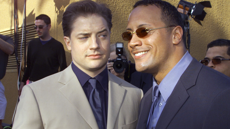 Dwayne Johnson and Brendan Fraser  silming