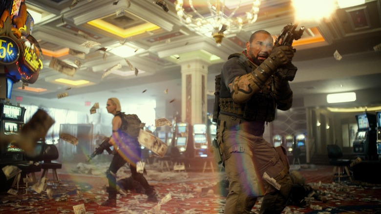 Nora Arnezeder and Dave Bautista in 'Army of the Dead'