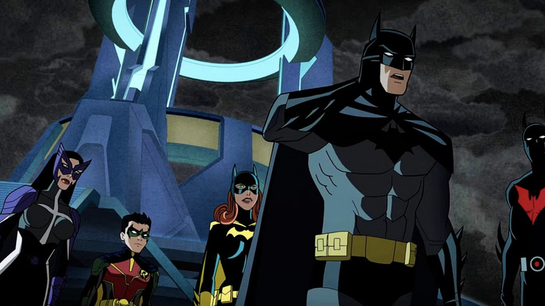Batman and his Bat-family in Justice League: Crisis on Infinite Earths - Part Two (2024)