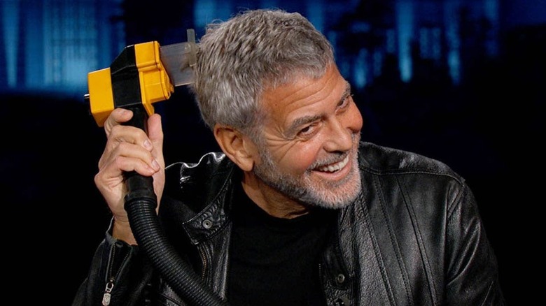 George Clooney using Flowbee