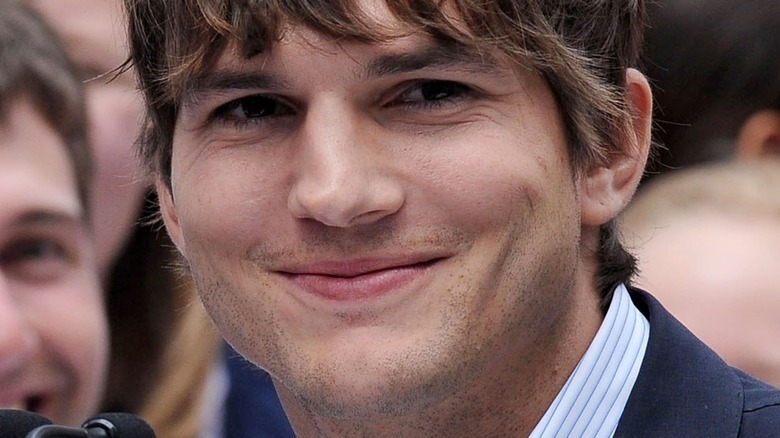 Ashton Kutcher closed smile
