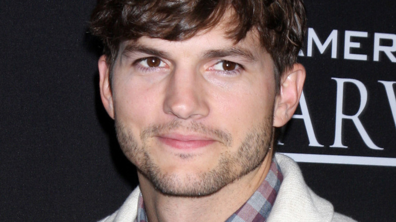 Ashton Kutcher smiling