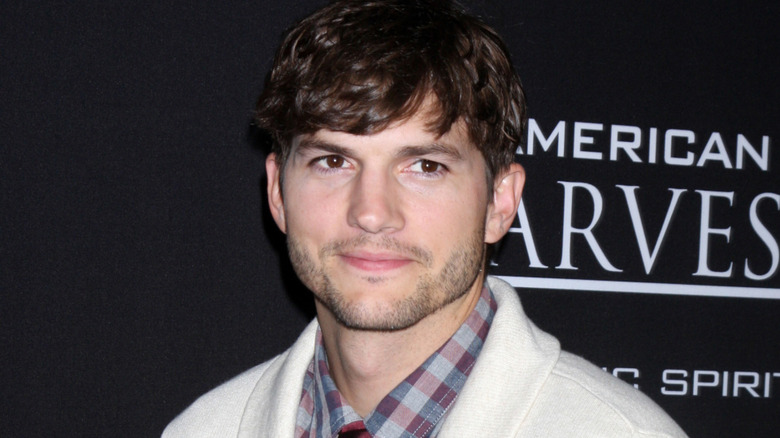 Ashton Kutcher smiling