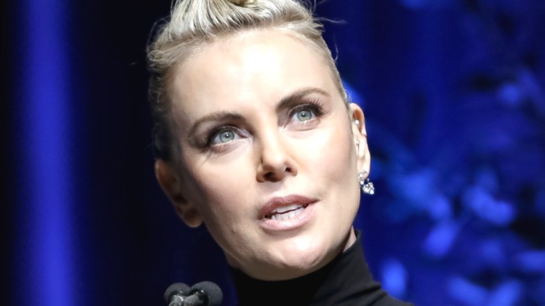 Charlize Theron talking