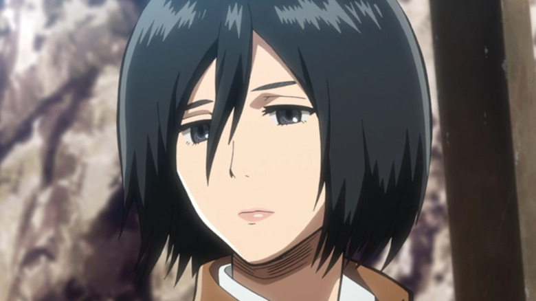 Mikasa looks troubled