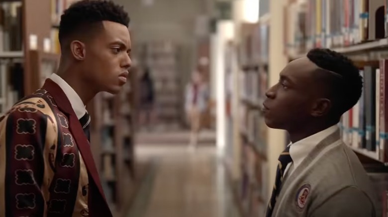 Will and Carlton in a library