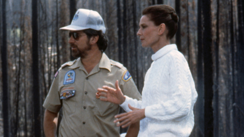 Steven Spielberg directing Audrey Hepburn in 1989's Always