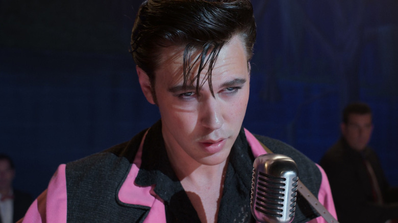 Elvis Presley slicked hair