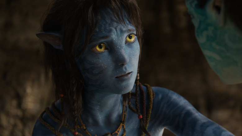 Kiri looking worried in Avatar: Fire and Ash