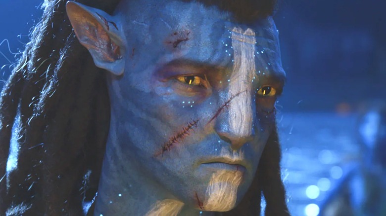 Jake Sully close up Avatar: The Way of Water