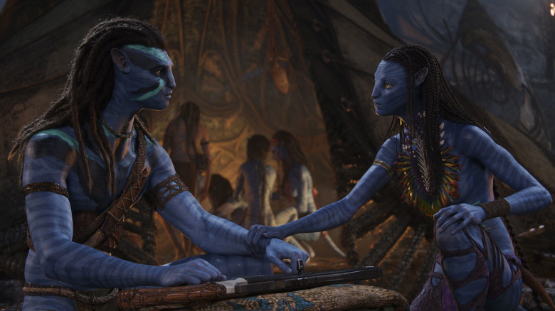 Neytiri comforting Jake