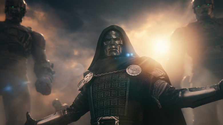 Doctor Doom standing with his Sentinels in "Avengers: Doomsday" (2026)