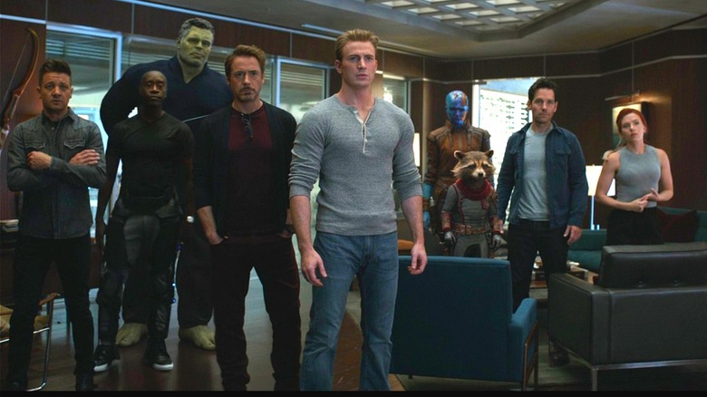 The Avengers standing in complex