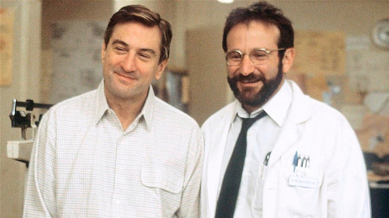 Leonard and Doctor Sayer smiling together in 