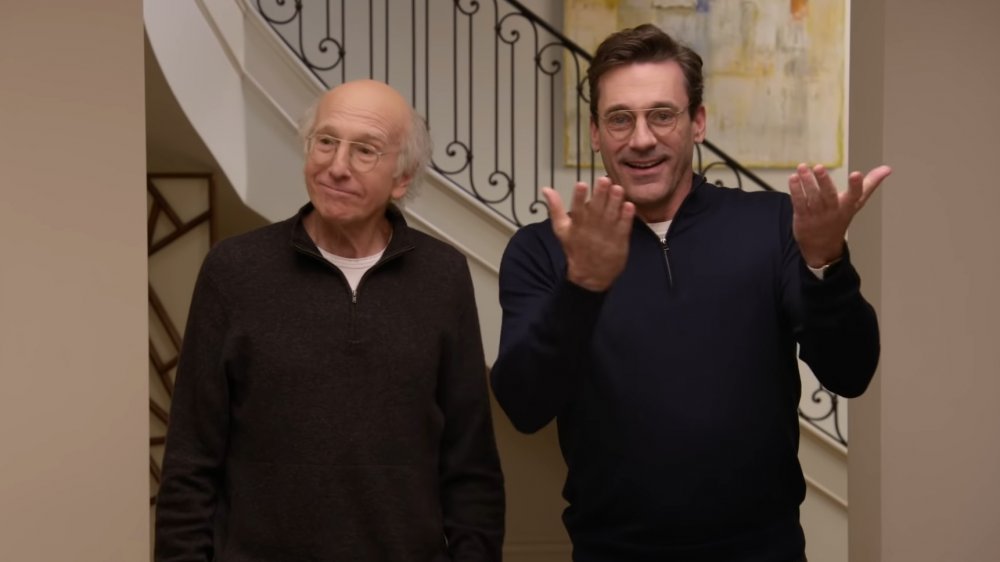Larry David and frequent Curb Your Enthusiasm guest star Jon Hamm