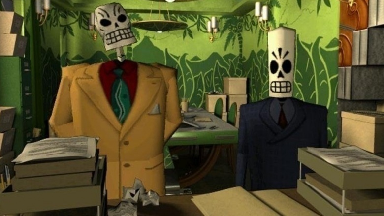 Skeletons in an office