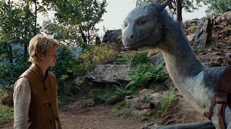 Eragon speaking with Saphira in the forest in "Eragon" (2006)