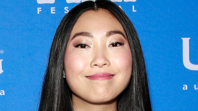 Awkwafina blue background