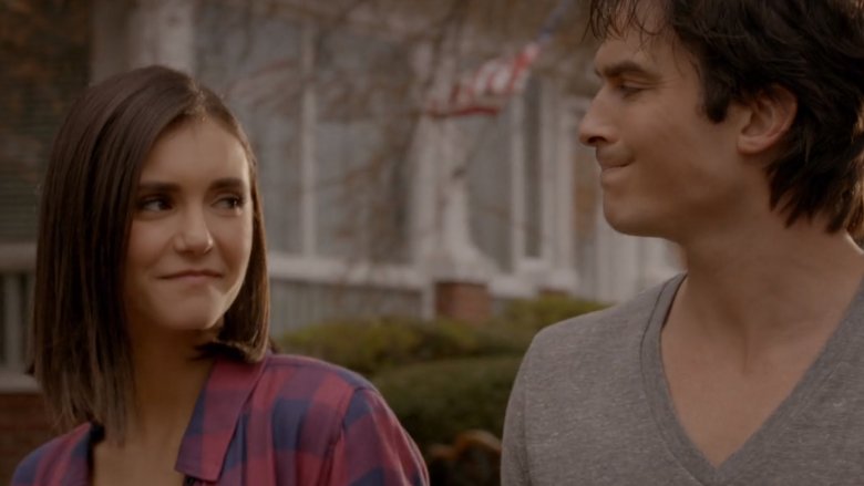 Nina Dobrev and Ian Somerhalder in The Vampire Diaries