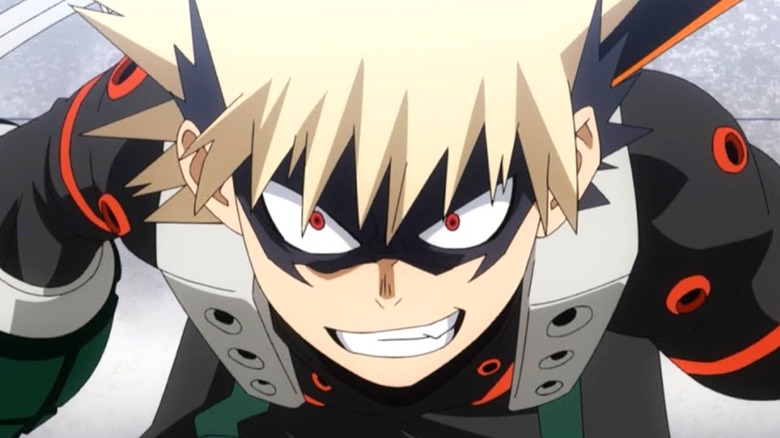 Bakugo with excited smile