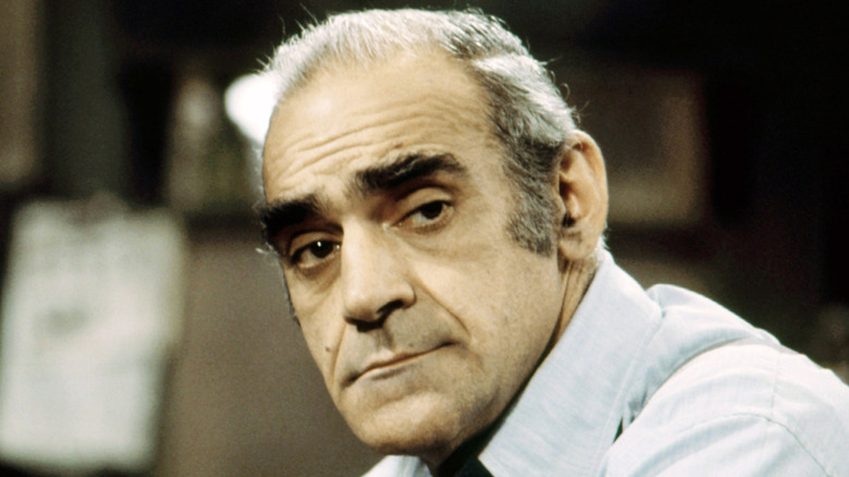 Abe Vigoda at desk