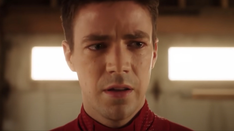 Barry Allen frowning