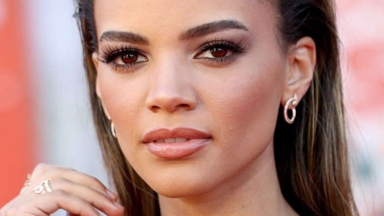 Leslie Grace looking blankly