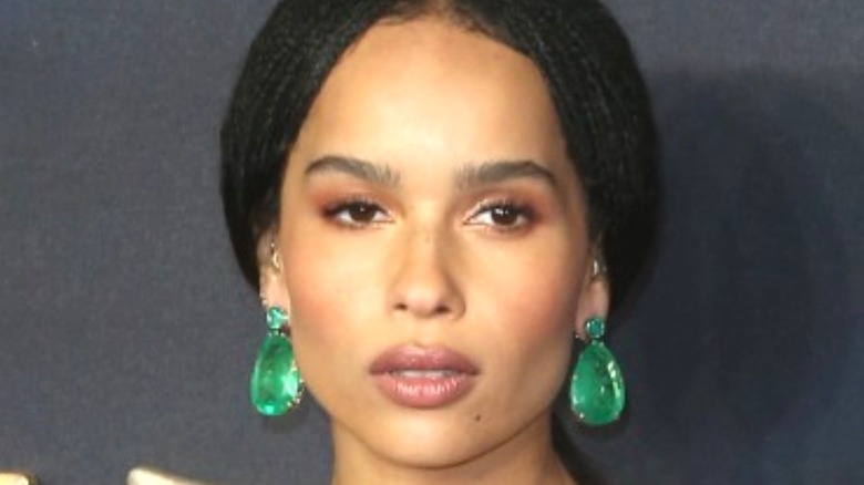 Zoë Kravitz green earrings