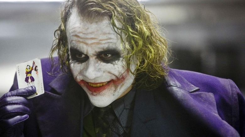 Heath Ledger clowning around