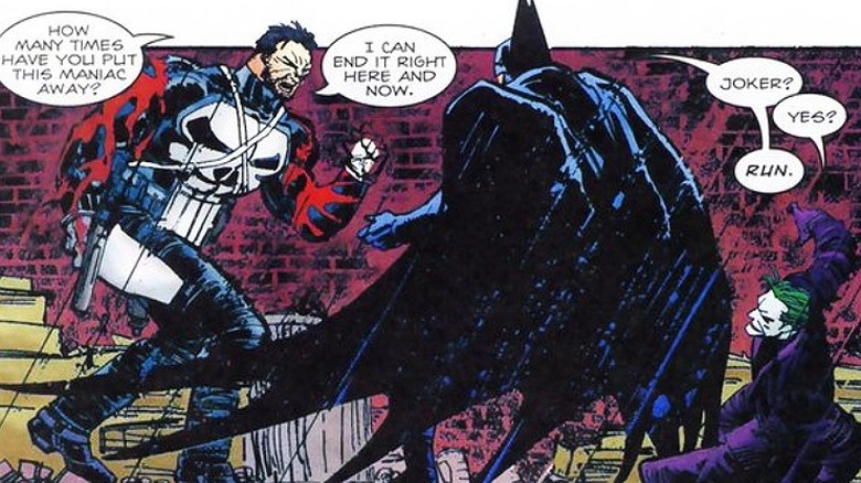 Punisher, Batman, and Joker
