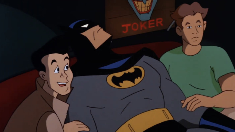 Batman passed out on the couch beside some teenagers on Batman: The Animated Series (1992-1995)