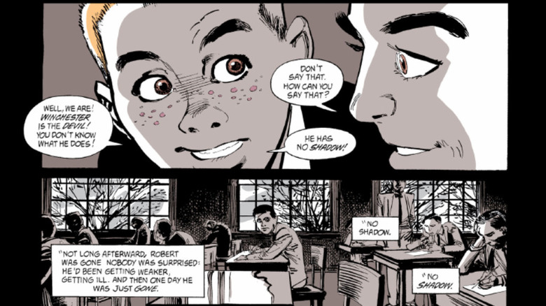 Robert speaking to Bruce Wayne in Batman: Gothic