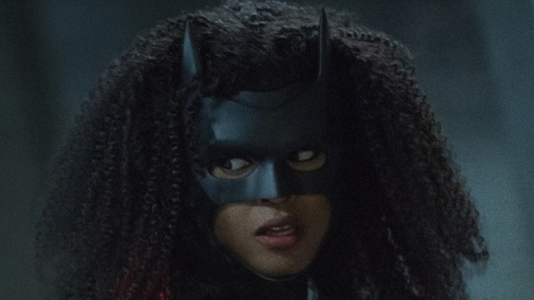Batwoman looking over her shoulder