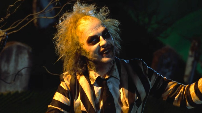 Beetlejuice flashes a smile 