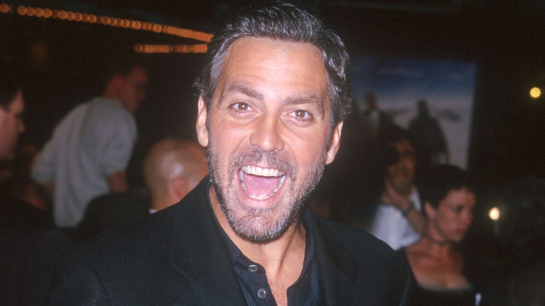 George Clooney smiling with a