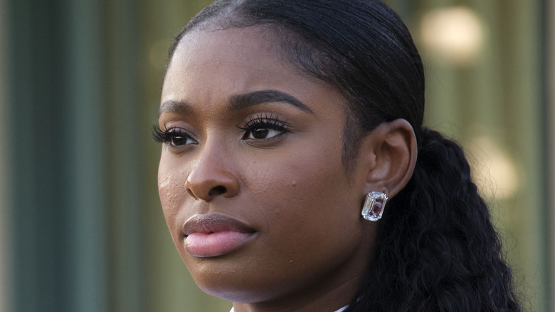 Coco Jones as a pensive Hilary in Bel-Air