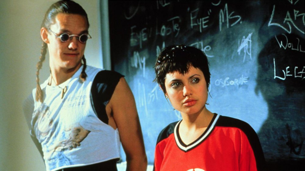 Angelina Jolie with Matthew Lillard in Hackers