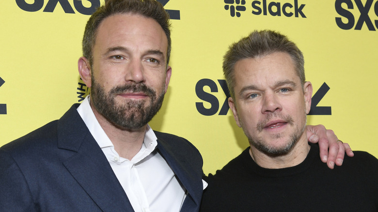 Ben Affleck and Matt Damon standing together