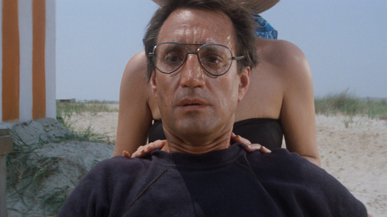Chief Brody and Ellen on beach in Jaws