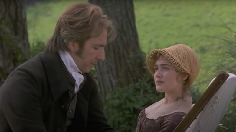 Marianne Dashwood and Colonel Brandon outdoors