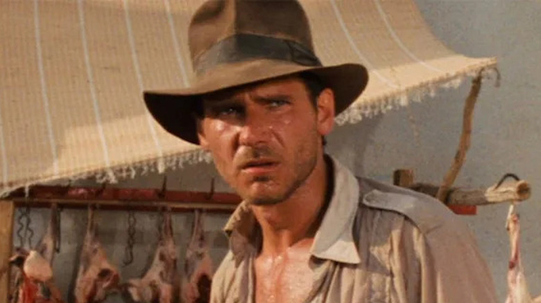 Indian Jones after a fight in "Raiders of the Lost Ark" (1981)
