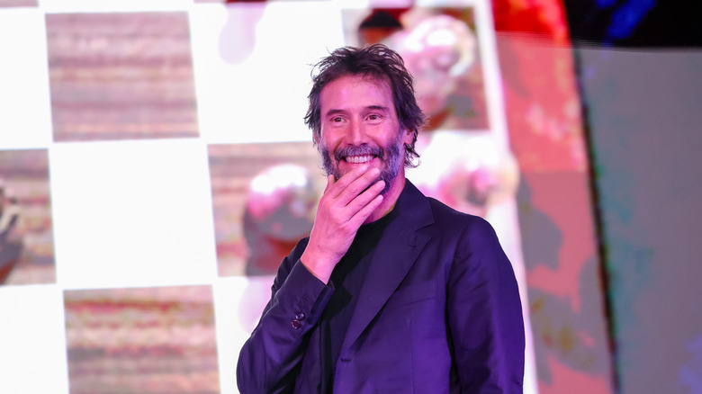 Keanu Reeves smiling