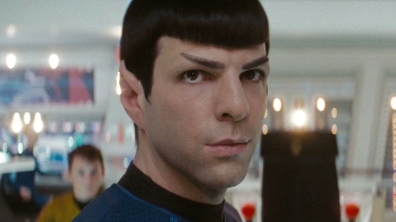 Spock staring intently