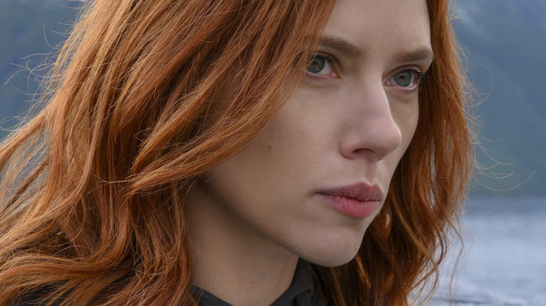 Natasha Romanoff looking off 