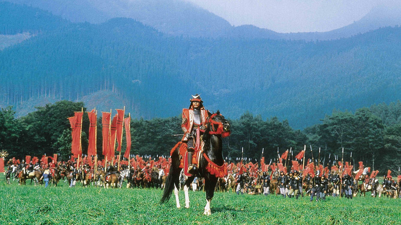 An army assembled for battle in Ran (1985)